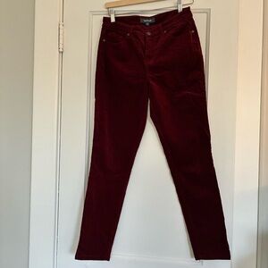 Modcloth Deep Red Corduroy Trousers